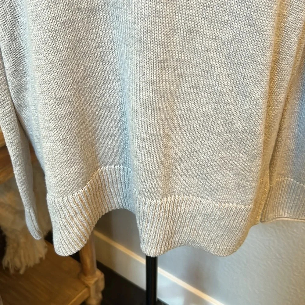 Ella Moss Women's Gray Cozy Knit Crew Neck Sweater Size Large - Picture 4 of 7